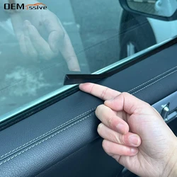 Universal Car Door Glass Rubber Sealing Strip - Weatherproof & Soundproof Auto Sealant (Black)