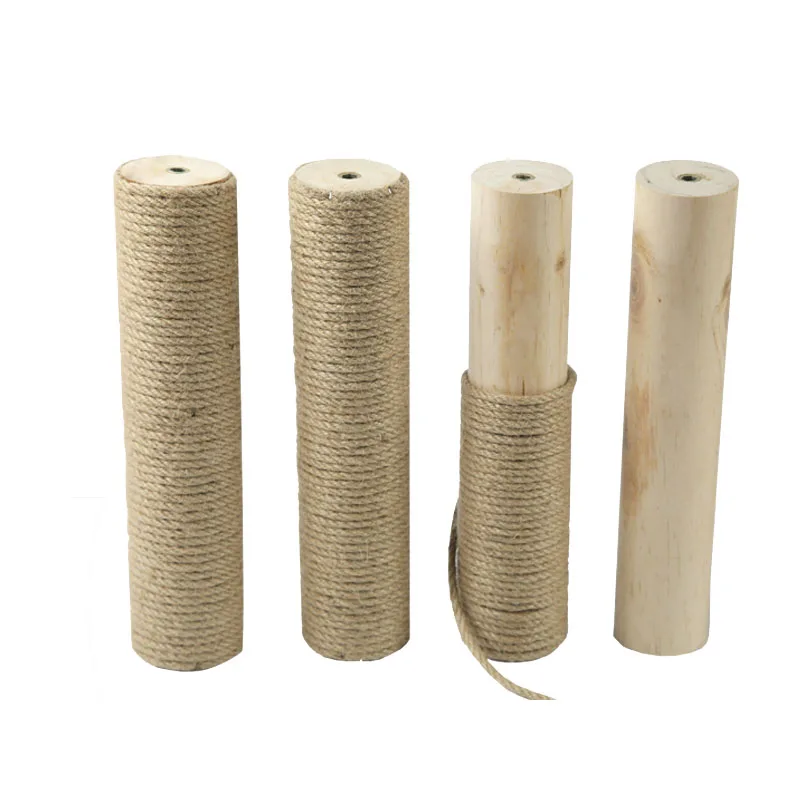 

solid wood Cat Scratching Post Cat Tree Sisal DIY Cat Climbing Frame Replacement Post Accessories Kitten Toy Pet Furniture