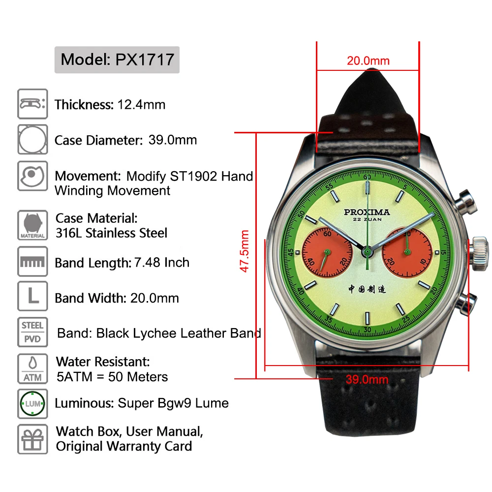 Proxima new px1717 uhr von herren modifizieren st1902  