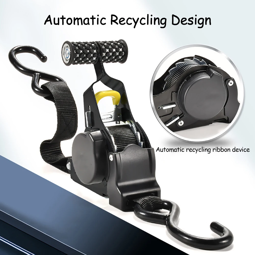 Moving Straps Storage Strap Cargo Strap Auto Straps for Cargo Tape Retractable Belts for Motorcycles Ratchet Strap Load Luggage Strap Ratchet Tensioner Belt Car