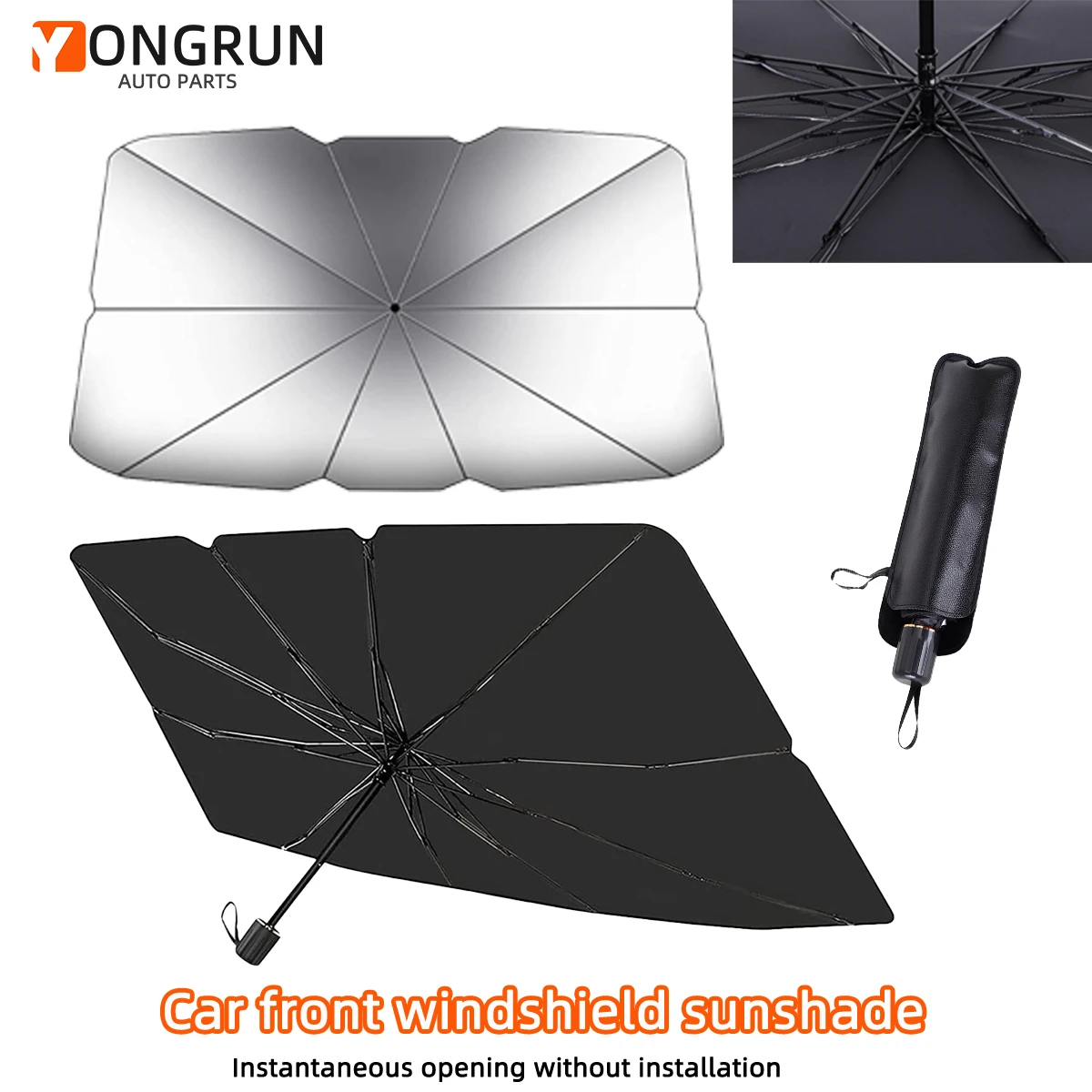 Car windshield sunshade UV and hot sun visor foldable reflective