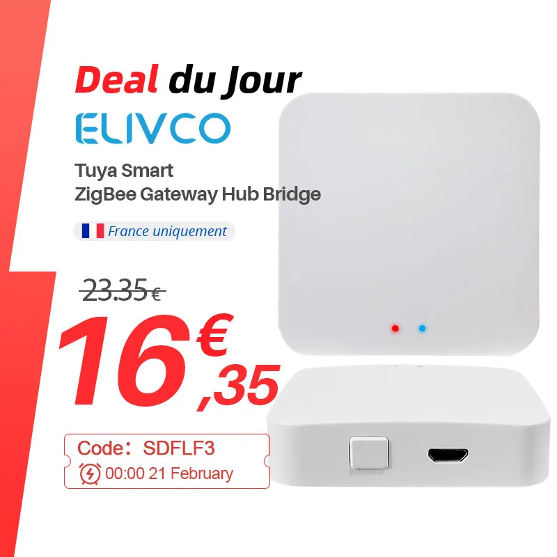 Беспроводной хаб для умного дома Tuya ZigBee Gateway с дистанционным управлением через