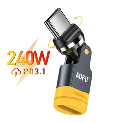 AUFU 240W USB Type C Fast Charging OTG Adapter with 540° Rotation (240W OTG Adapter)