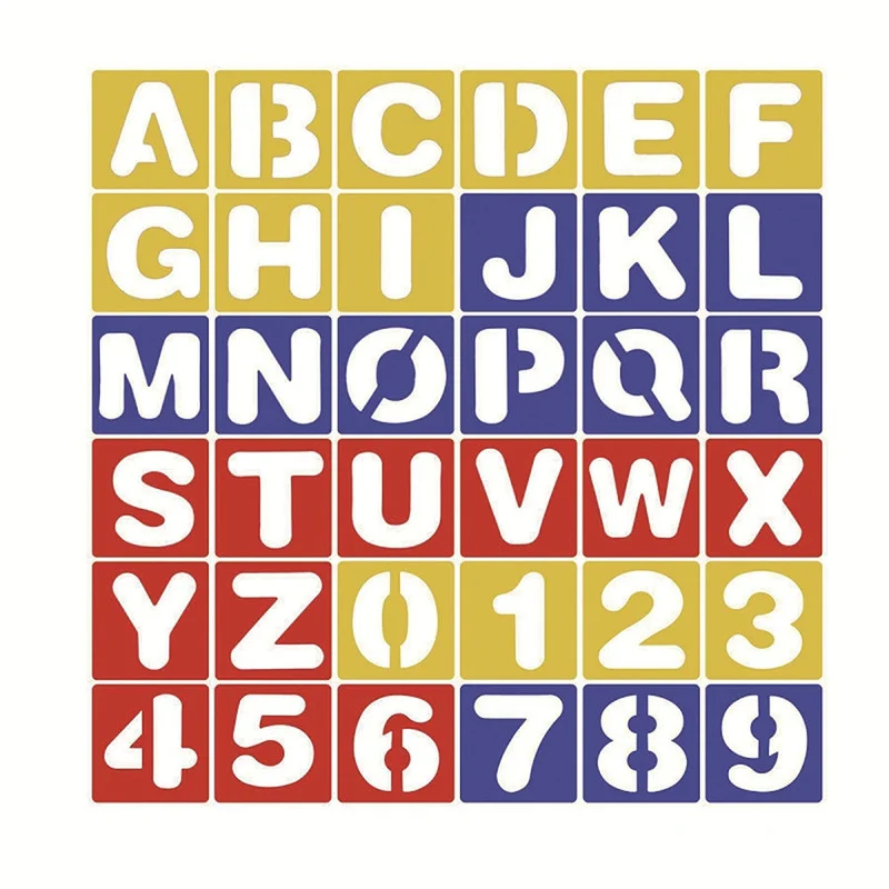 Free Printable Alphabet Stencils Templates  Alphabet Number Letter Stencil  - Hollow - Aliexpress