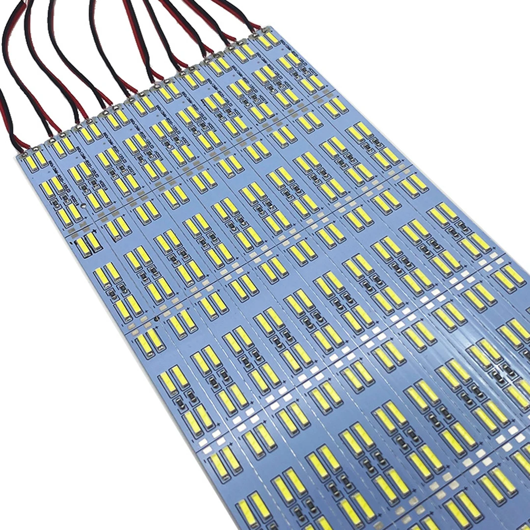 SMD8520 7020 led strip light Double Row 120Leds/m Led Rigid Hard Bar DC12V Super bright Cold white 50cm 10Pcs/lot