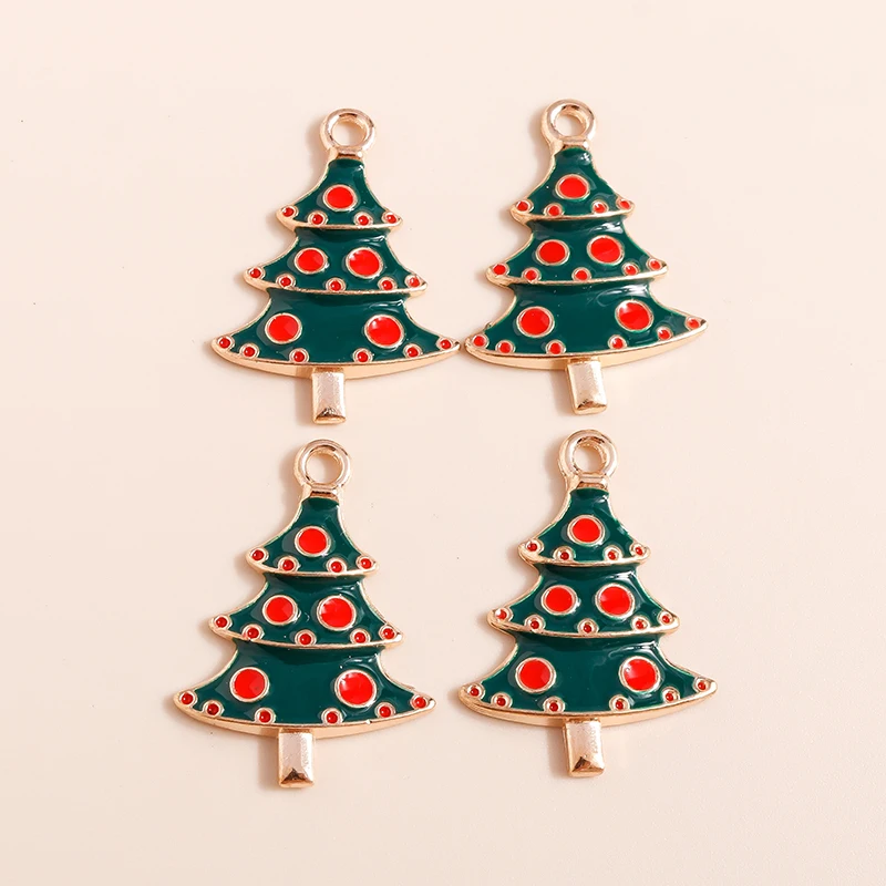 20 Stück 11 x 25 mm niedliche Kristall-Emaille-Weihnachtsbaum-Charms-Anhänger für Schmuckherstellung, Halsketten, Ohrringe, Armbänder, DIY, Basteln, Geschenk – Detail 22