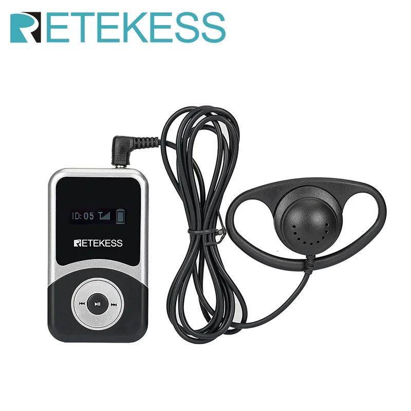 

Retekess T131S Receiver Wireless Tour Guide System For Excursion Church Conference Training Museum Translation Riding Factory