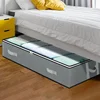 1pc/2pcs/3pcs Dustproof Under Bed Storage Box with Reinforced Handles for Comforter Blanket  Pillow and Toys Bedroom Accessories 1