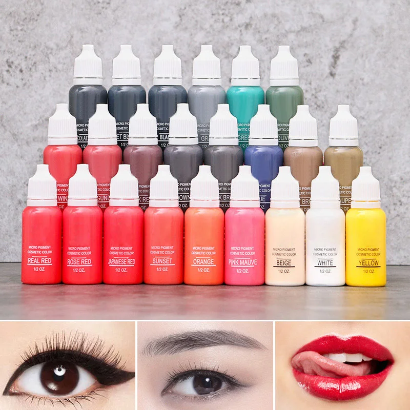 Liquid Pigment for Semi Permanent Lips Eyebrow Eyeliner 15ml tattoo ink tattoo ink pigment