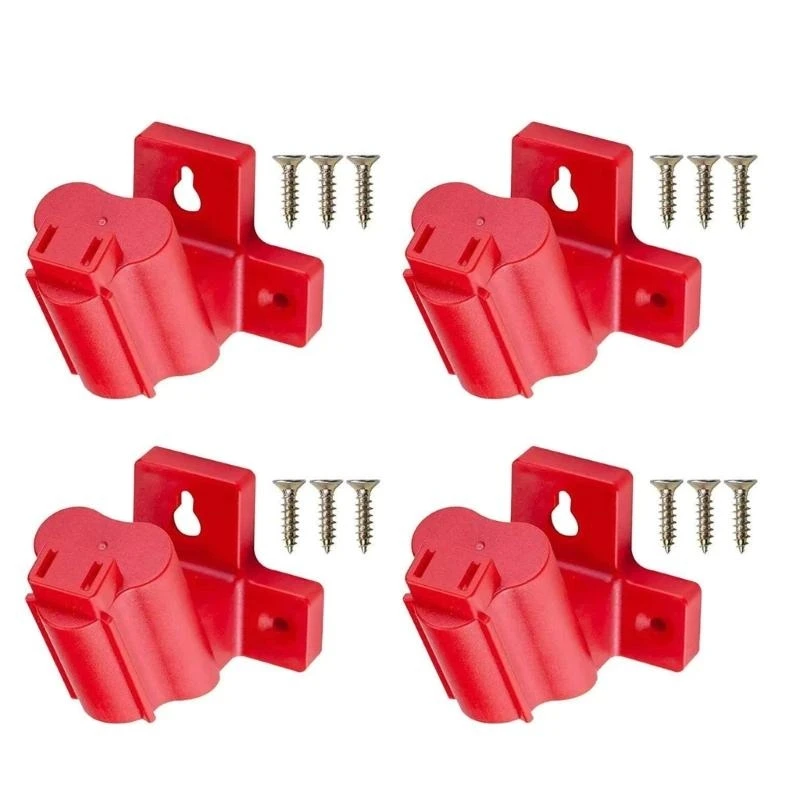 L1EE 4/8Pcs Tool Holder with Angled Designs Wall Mount Electric Battery Tool Rack for Easy Installation and Space Saving
