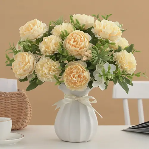 1Pc Artificial Flowers Chrysanthemum Peony Festival Accessory Home Room Table Arrangement Wedding Wreath Brial Bouquet Decor - Image 6