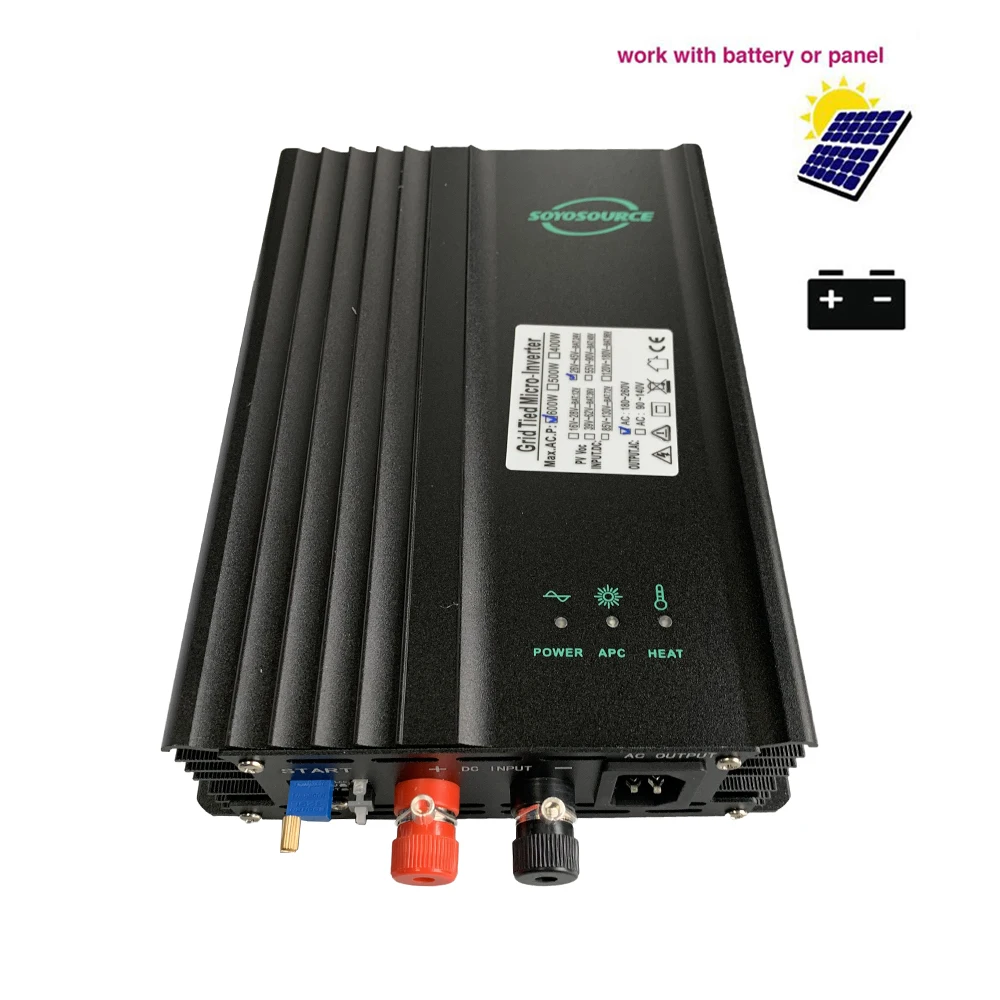 Inverter Micro Grid Tie Da 600W Per Batteria Da 24V 48V Potenza Di Uscita Regolabile Mppt Inverter Solare A Onda Sinusoidale Pura Wechselrichter