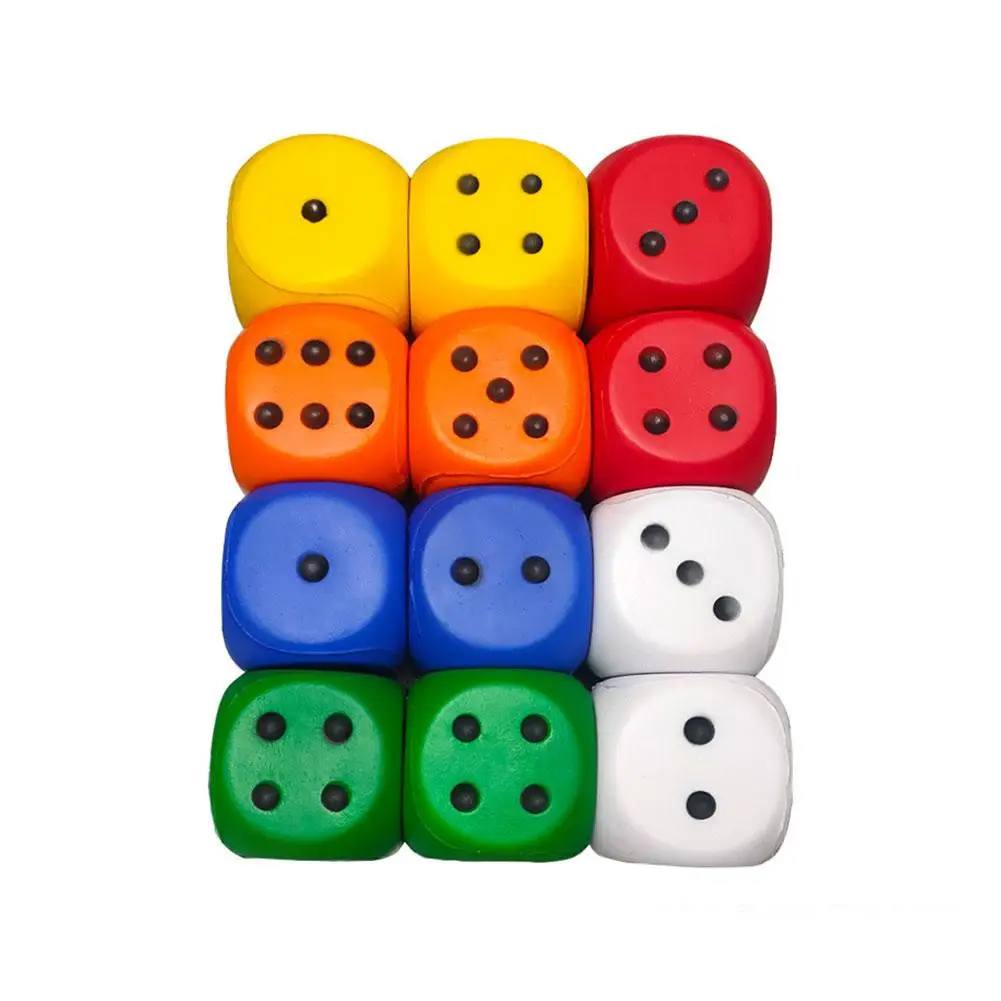 Large Foam Dices Soft Six Sided Dices Kids Counting Toy Learning Aids For Class Board Game Classroom Math Teaching 6cm