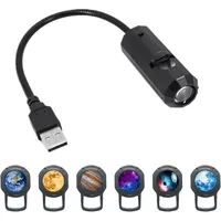 LED Star Galaxy Projector Lamp Random Pattern Moon Earth Wall Decor Switchable Pattern Projection Night Light Home Bedroom