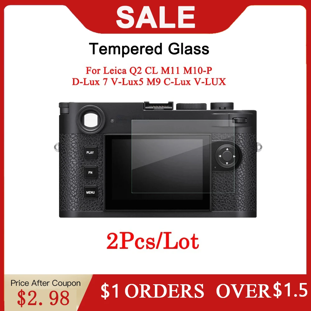 2PCS Glass Screen Protector For Leica Q2 CL M11 M10P DLux 7 VLux5 M9