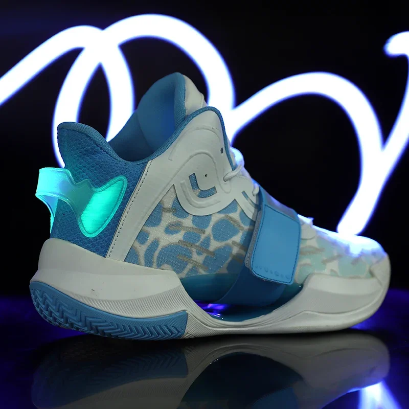 High-top Basketball Shoes Men's 2024 New Thick-soled Height-enhancing Youth Student Sports Shoes Breathable and Non-slip 6