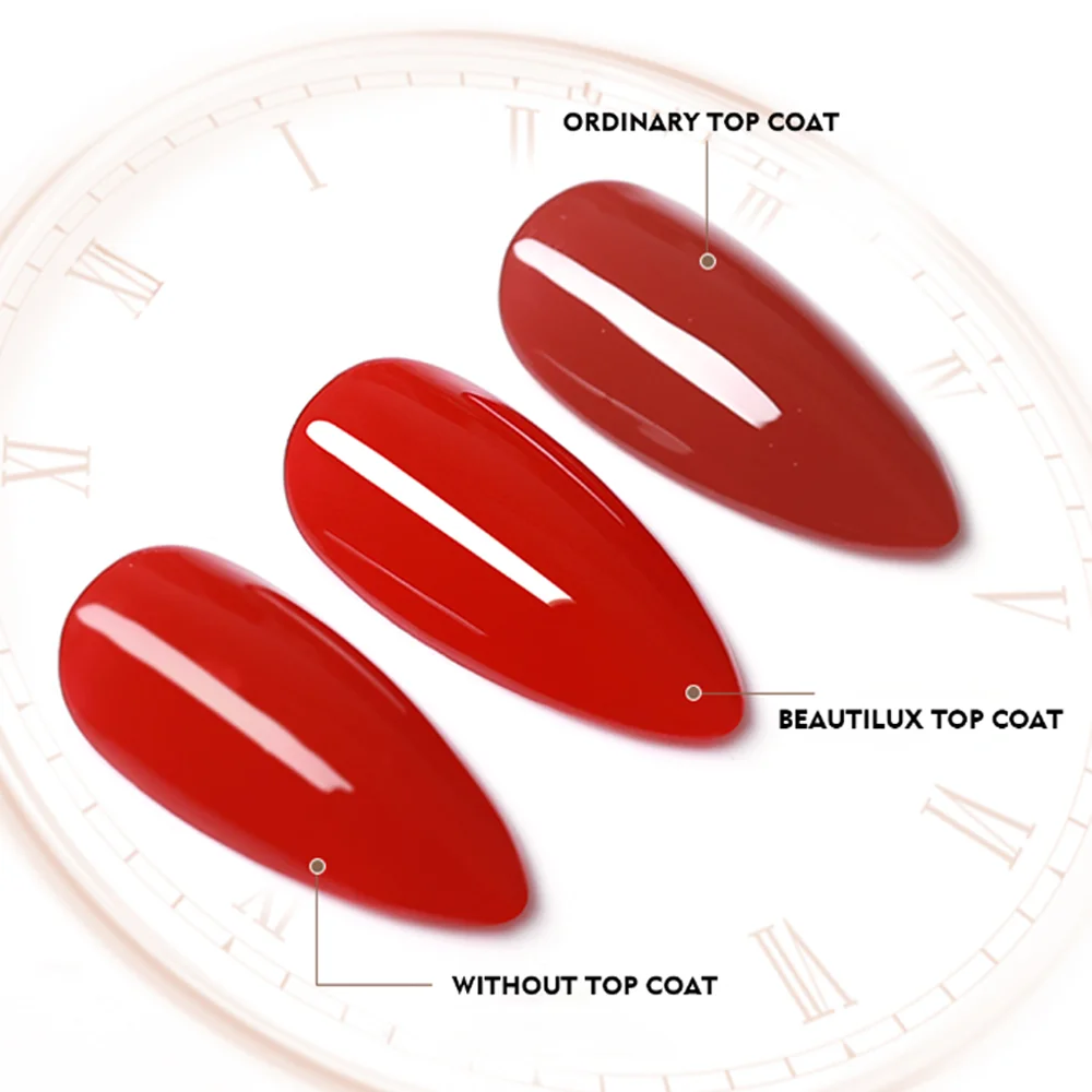 Beautilux Nail Gel Polish Primer Rubber Base Top Coat Velvel Matte Clear Blossom Blooming Gel Foil Transfer 10ml