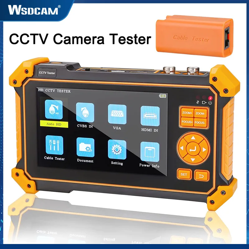 Wsdcam Hd 3100/3200 Cctv Tester 5 Pollici Mini Monitor Hd Coassiale 8Mp Ahd Vga Hdmi Sdi Camera Tester Monitor Protezione Di Sicurezza