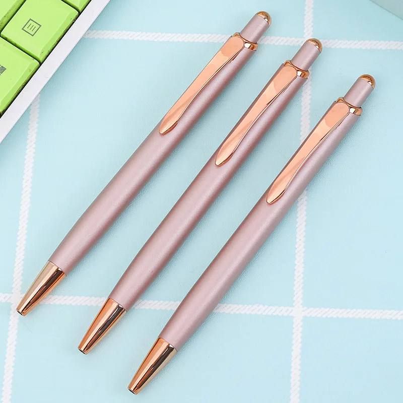 

30 шт., металлические шариковые ручки под розовое золото