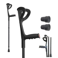 Forearm Canes Lightweight Arm Crutch Adjustable Ergonomic Comfortable on Wrist Non Skid Rubber Tips 1