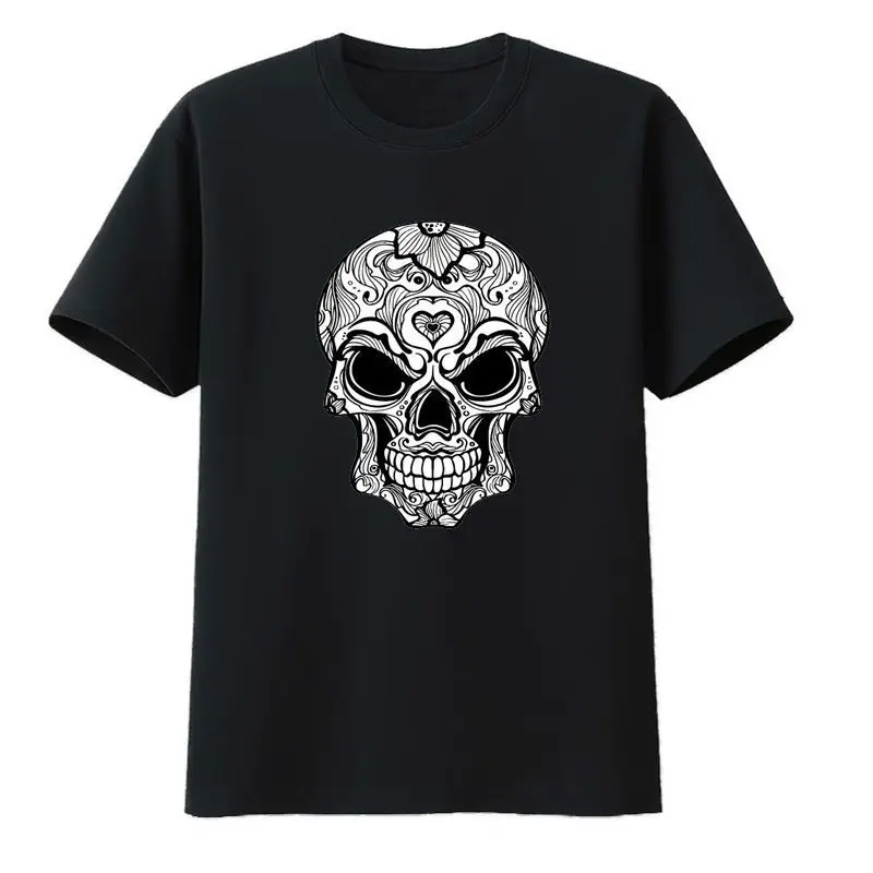 

Cool Skull Cotton T-Shirt Top Y2k Style T-shirts for Women Humor Pride Camiseta Hombre Loose Camisa Koszulki Summer Print Kpop