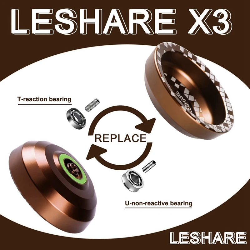 LESHARE 요요 매직 요요 무반응 프로 X3, 고급 플레이어용, 초보자용 반응 요요, 어린이 알루미늄 요요
