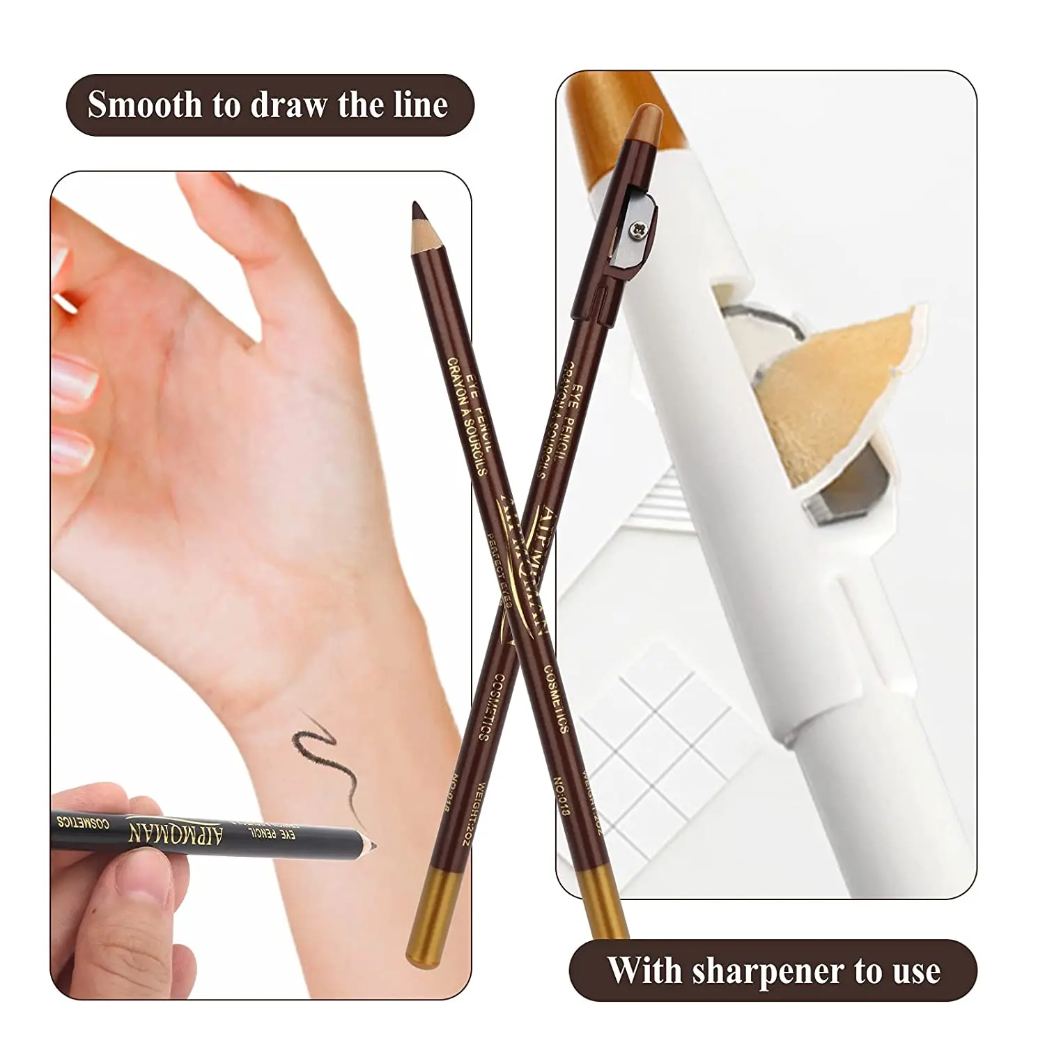 Beard Shaping Pencil with Sharpener - Men's Grooming and Hairline Styling Tool