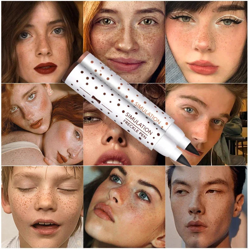 Freckles Pen Waterproof Natural Simulation Fake Spot Makeup Tool Lasting Waterproof Face Dot Spot Pen Eyeliner Durable Cosmetics