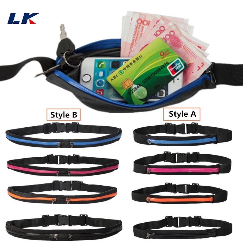 Sports Running Waist Bag Pocket Cycling Jogging Waist Belt Pack Phone Pouch Waterproof Adjustable Gym