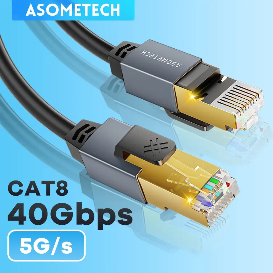 Cavi patch Ethernet LAN Cat8 stampati e assemblati | Massimizzare l'affidabilità della rete con i connettori RJ45 avanzati di