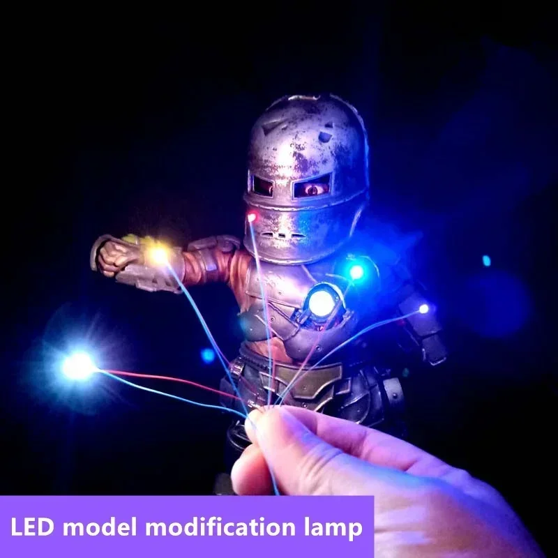 10pcs/Lot Wired Chip 30cm 3V Railway Model toys Scenes 0402 0603 0805 1206 SMD Lamp Wired Micro Led Pre-soldered lamp model kit 3
