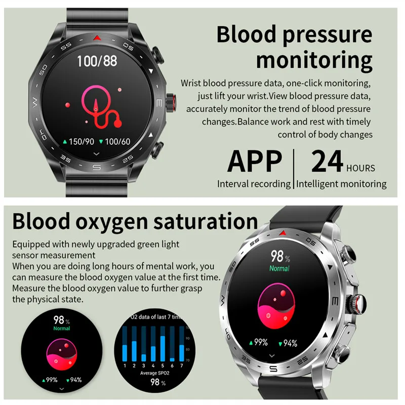 남성용 스마트 워치 TWS 헤드셋, 투인원 블루투스 통화, 야외 스포츠 시계, 400mAh 배터리, 심박수 혈압 수면