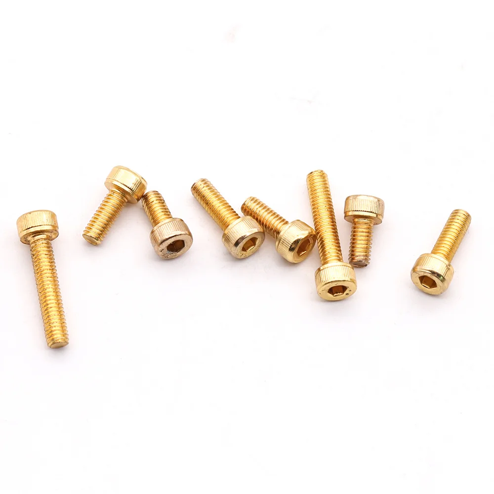 

10PCS M2 M2.5 M3 M4 Cup Head Hexagon Screw 12.9 Grade Titanium Plated Bright Surface Can Play A Moderate Anti-Rust