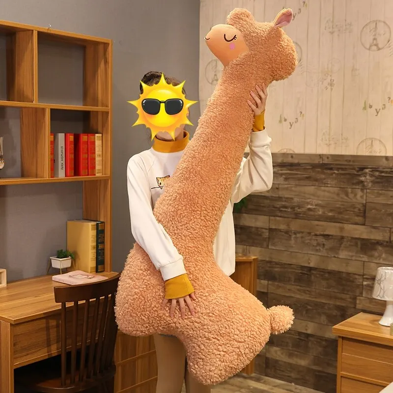 Plush Toys 75cm Alpaca Plush Toy Japanese Alpaca Soft Stuffed Sheep Llama Animal Dolls Sleep Pillow Home Bed Decor Gift