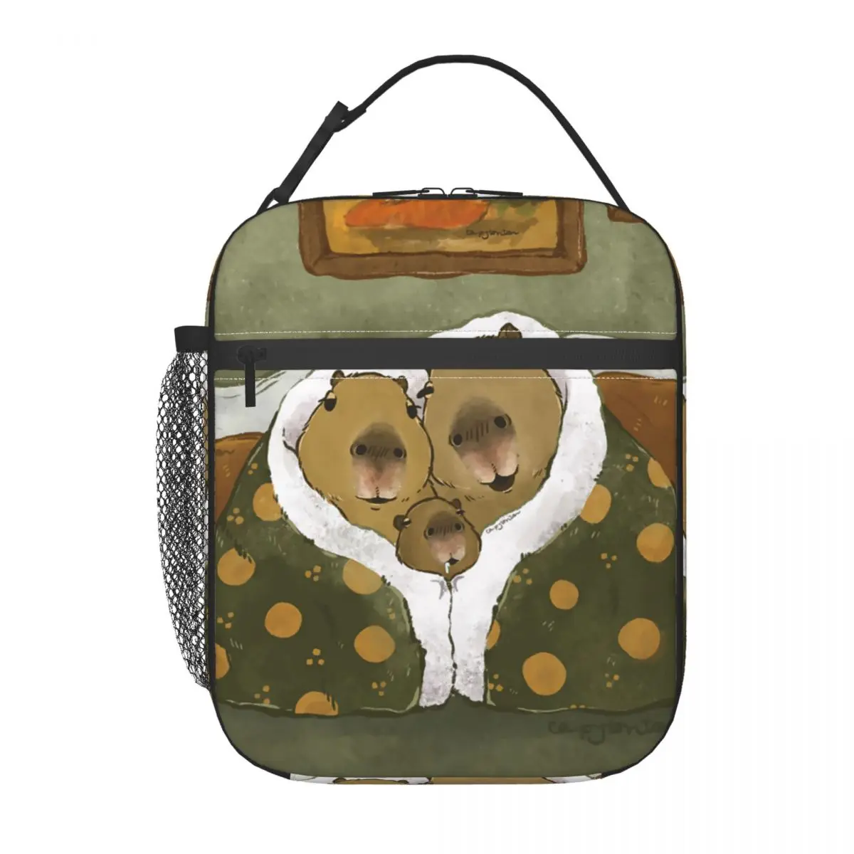 

Capybara Family Portable Lunch Box for Women Waterproof Animal Pet Thermal Cooler Food Insulated Lunch Bag Office Work