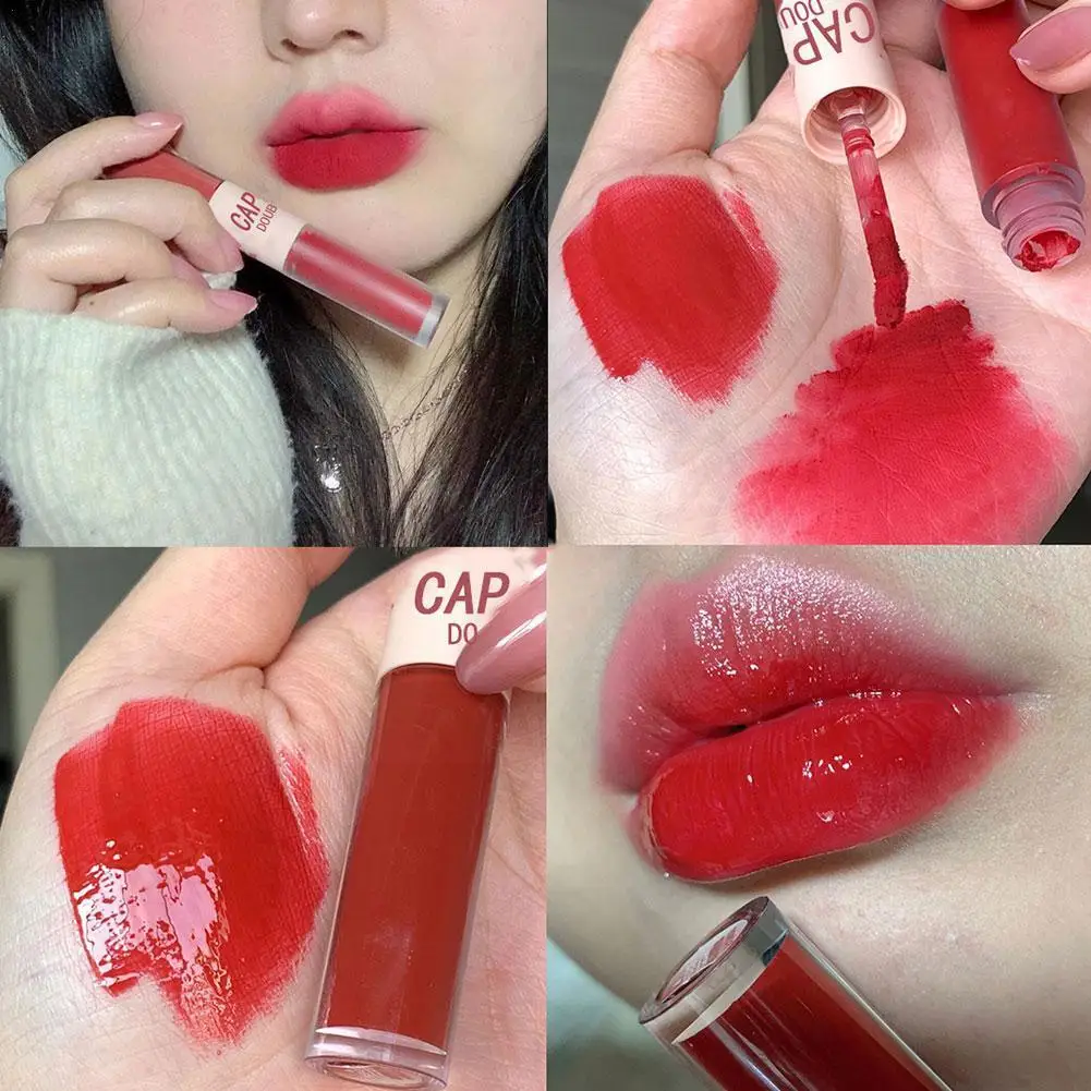 

2023 New Long-lasting Moisturizing Moisturizing Translucent Glaze Cosmetic Double-ended Makeup Lip Women F2A1