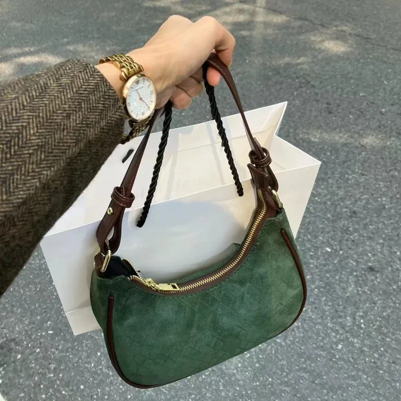 

Niche Underarm Bags for Women 2024 New Autumn Winter Solid Shoulder Bag Fashion Versatile Handbag Crossbody Bag for Girl