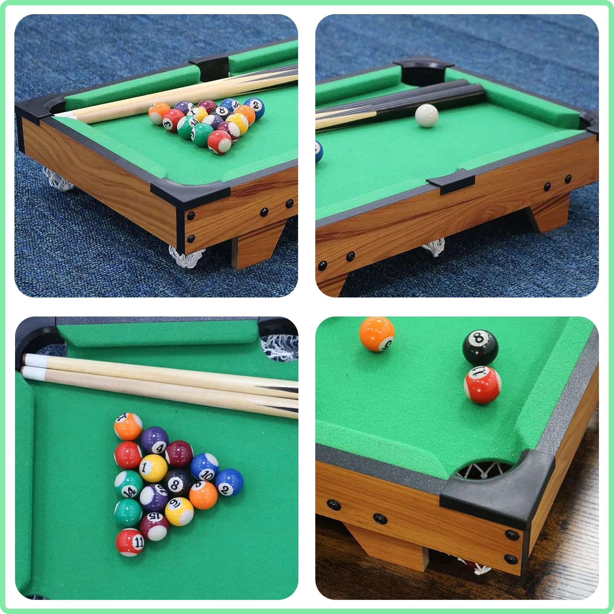 Wood Pool Stick For Kids Kids Pool Cue Stick - 20 Inch Wooden Billiard Rod  For Children's Pool Table Games \u0026 Skill Development Children Billiard Cue, image size:2000x2000