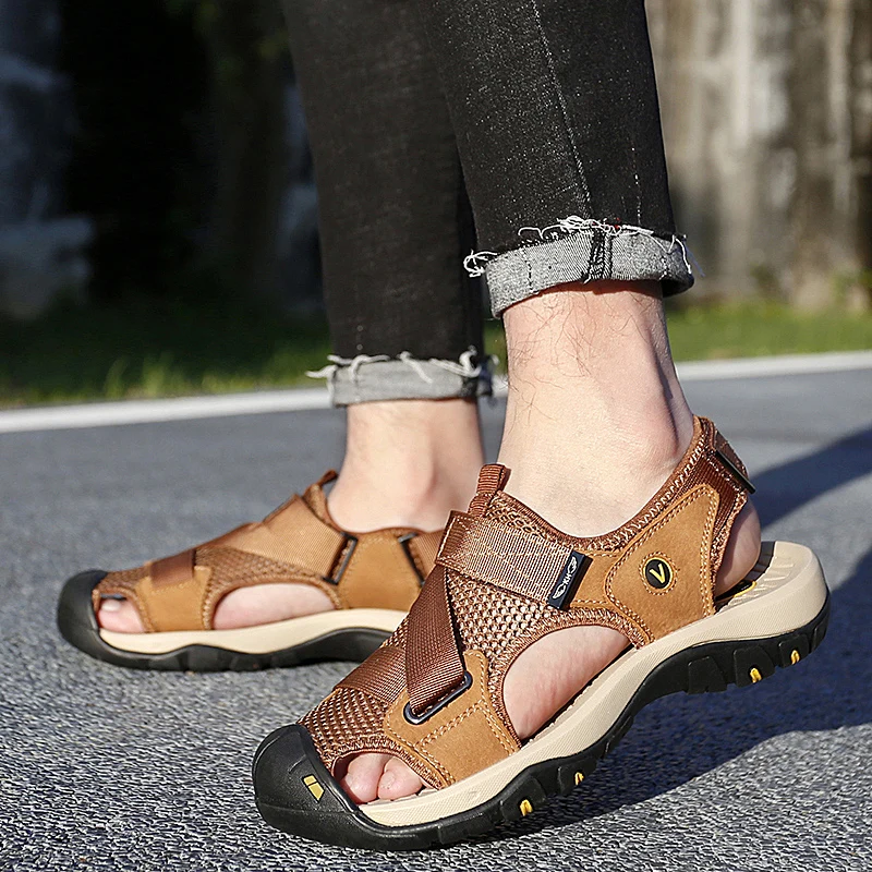 Men's Casual Beach Sandals With Breathable Quick-dry Soft Sole_voghion.com