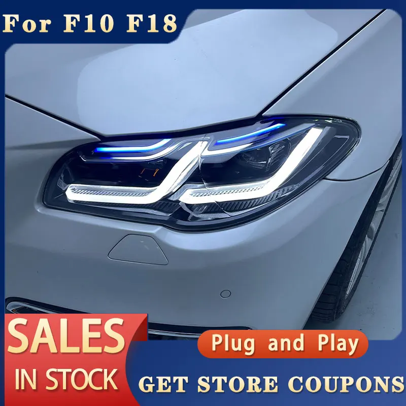 

Светодиодные фары s для BMW F10 F18 2011-2017, фары s, светодиодный дневные ходовые огни, светодиодный сигнал поворота, светодиодсветодиодный фары ближнего/дальнего света в сборе