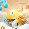Bubble Shark Baby Bath Toy Funny Toddler Bath Bubble Maker Pool Swimming Bathtub Soap Machine Bathroom Toys for Children Kids 1