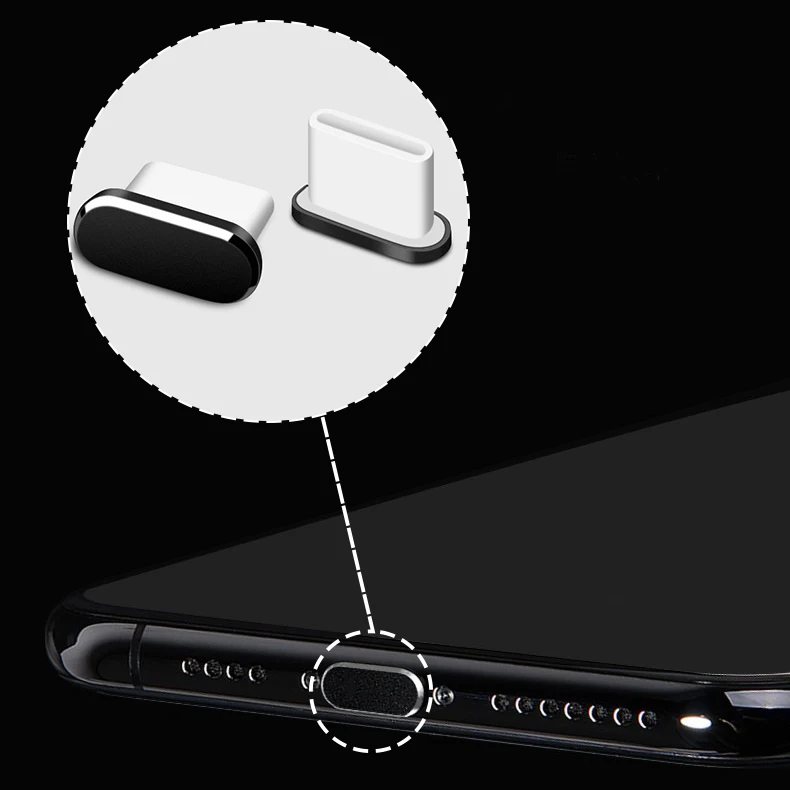 Tanie 5 sztuk luksusowe metalowe wtyczki pyłu USB typ C telefon sklep