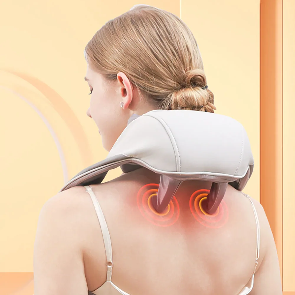 Neck & Back Massager with Heat Deep 5D Kneading Massage For Shoulder Pain  Relief