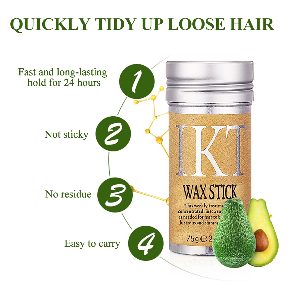 Description Picture 5 of itemHair Gel Stick Non-Greasy Broken Hair Fixed Artifact Shape Hair Wax Stick for Wigs Children Men Women Styling Fixed Hair Wax