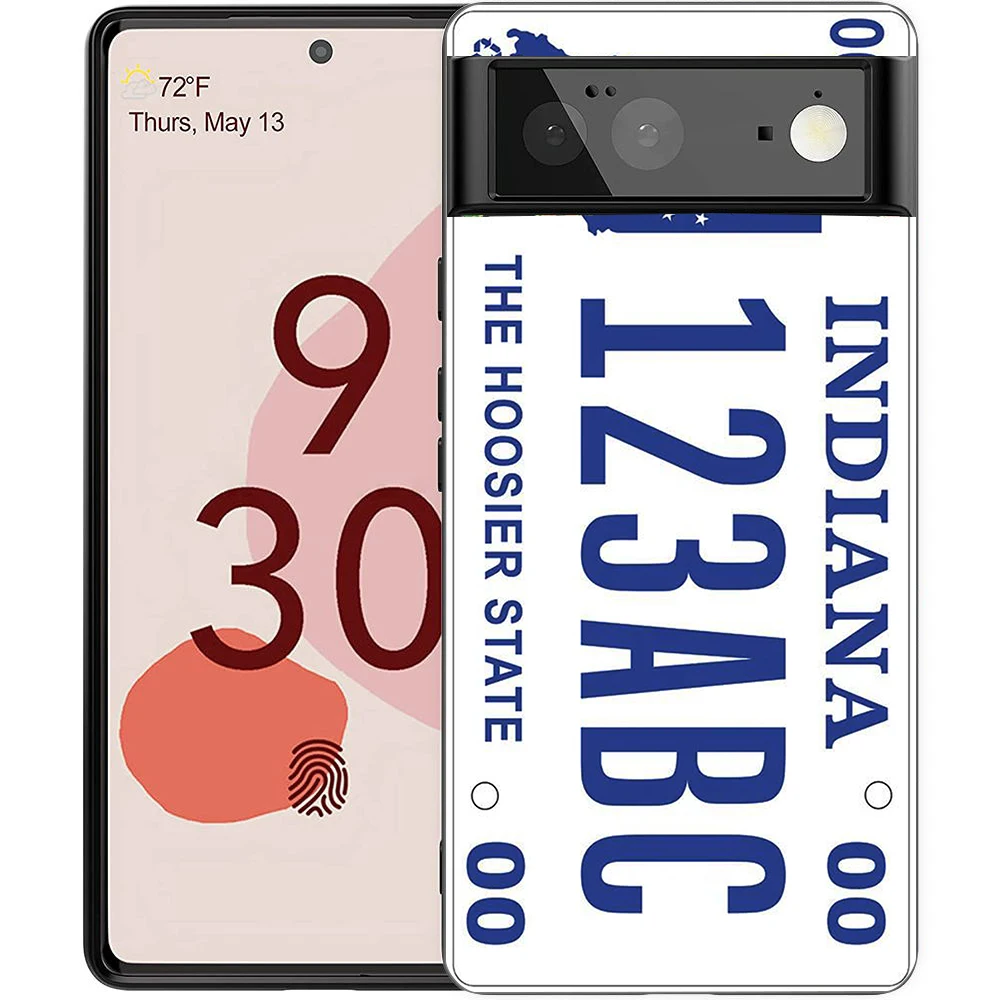 Vintage Humor License Plate Design Phone Case Cover - Shockproof Silicone