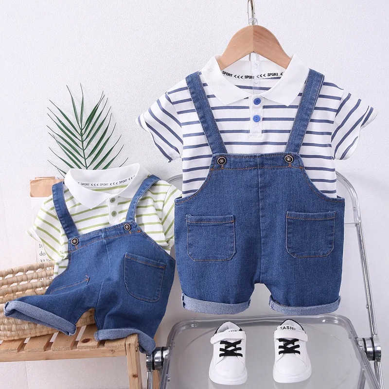 

Spring Children Boys 2PCS Clothing Set stripes Cotton Top+ Pants Baby boys Clothes set 0-5year Kids clothes