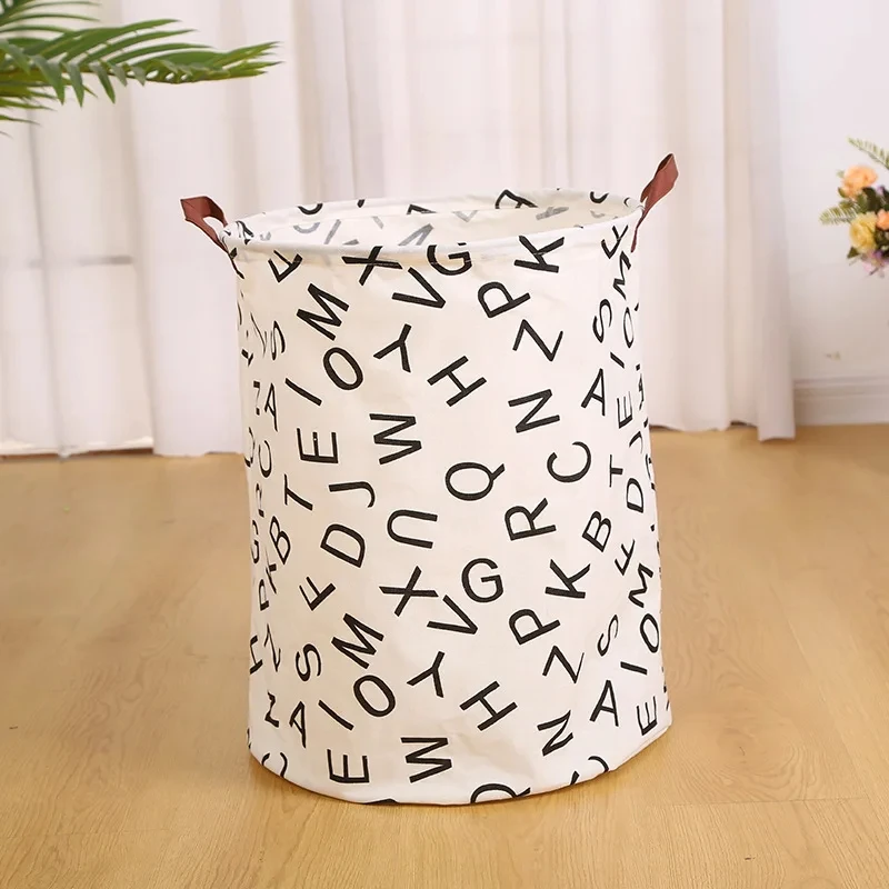 Laundry Basket Super Large With Drawstring Round Dirty Clothes Toys Folding Bucket Anti-Dust Big Storage Barrel laundry basket