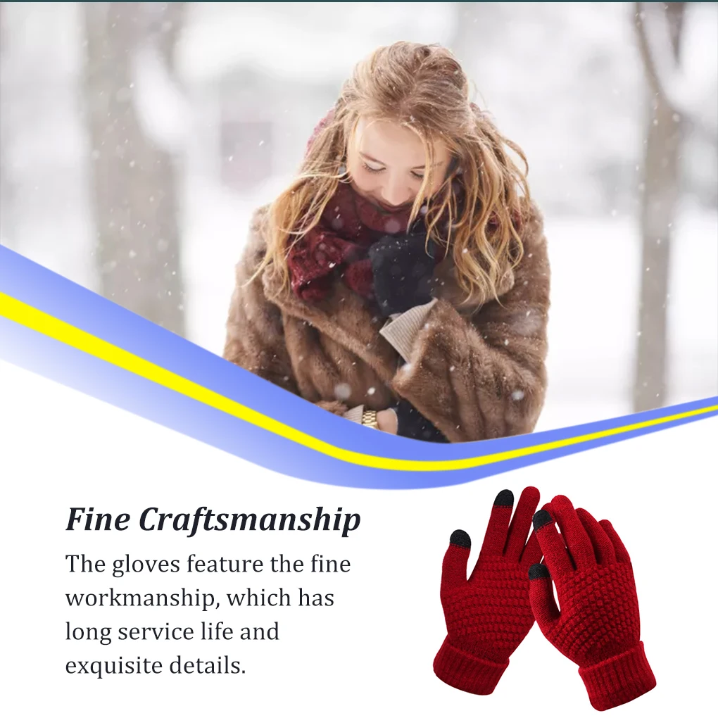 

Winter Gloves Non-slip Touch Screen Girls Glove Fashion Clothing Accessory