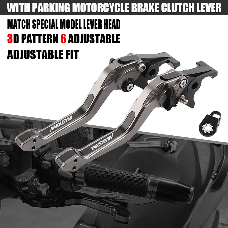 

For SYM MAXSYM 400i Motorcycle Brake Levers CNC Clutch Levers With parking function