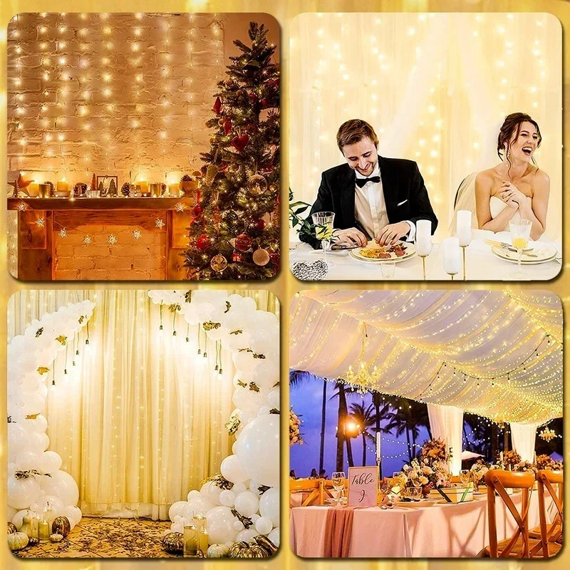 6M LED Dream Curtain Garland Window Garland USB Light Home Decor with Remote Control Christmas Wedding Ramadan Living Room Decor